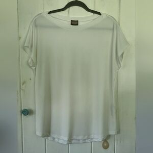Chico's Semi Sheer Boatneck Dolman Sleeve Layering Top